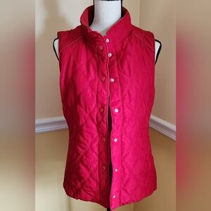 Chico's Quilted Vest Red Allure NWT Size Medium